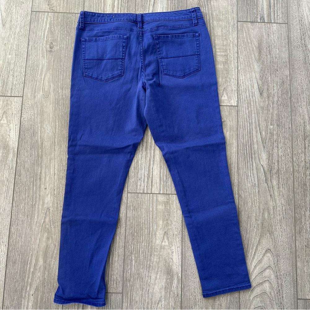 Merona Vibrant Blue Ankle Skinny Jeans Size 12 - Picture 3 of 3